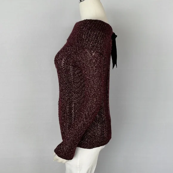 WHBM At The Shoulder Bow Back Sweater XS - Picture 10 of 16